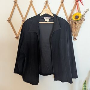 Black Women's Zip-Front Jacket